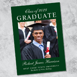 Anuncio Elegante Graduación Verde del Colegio Fotográfico