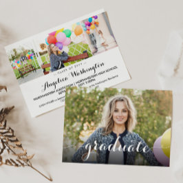 Anuncio Elegante Graduado Moderno Script 4 Graduación de f