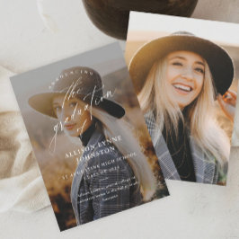 Anuncio Elegante guión 2 Graduación de fotos