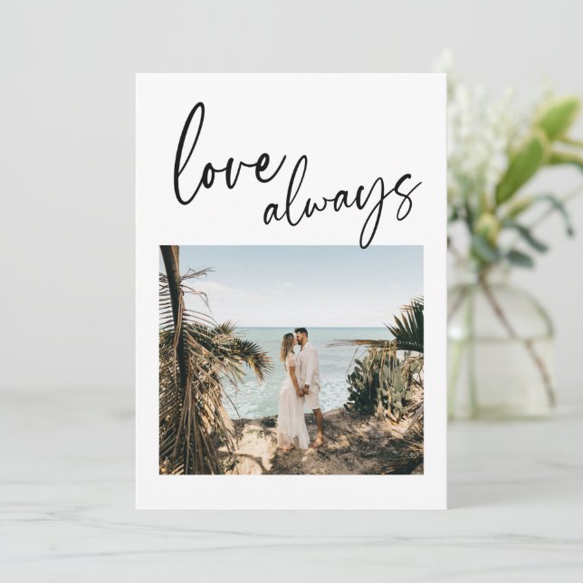 Anuncio Elegante guión amor siempre moderno Boda de fotos (Anverso de pie)