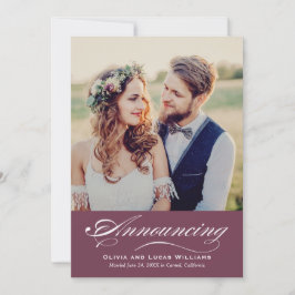 Anuncio Elegante guion de vino boda foto matrimonio