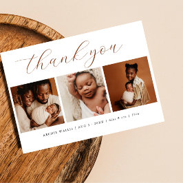 Anuncio Elegante Guión Mínimo 3 Foto Gracias Recién nacido