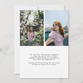 Anuncio Elegante guión moderno 3 Graduación de fotos