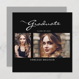 Anuncio Elegante guión moderno mínimo | 2 Graduación fotog