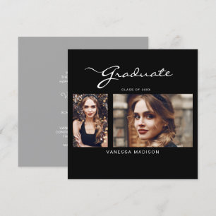 Anuncio Elegante guión moderno mínimo   2 Graduación fotog