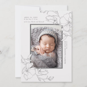 Anuncio Elegante Magnolia Flower Photo Birth