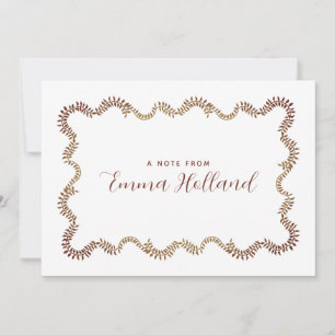 Anuncio Elegante Marco Foliage Personalizado Botánico