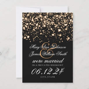Anuncio Elegante Matrimonio / Elopement Gold Midnight Glam