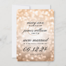 Anuncio Elegante Matrimonio / luz de cobre de Elopement Bo