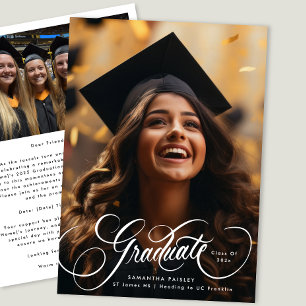 Anuncio Elegante Moderno de Fotos de Graduación   Clase de