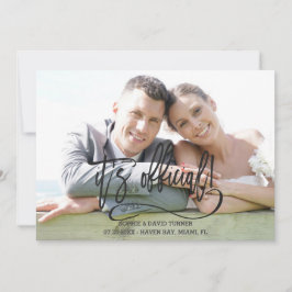 Anuncio Elegante negro es Boda de caligrafía oficial