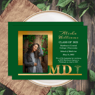 Anuncio Elegante Oro Clásico MD Caduceus 1 Foto Dk Green