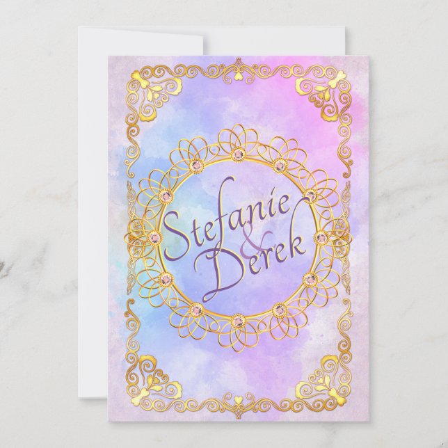 Anuncio Elegante Pastel suave y oro (Anverso)