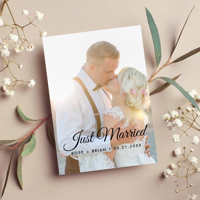Anuncio Elegante Personalizado recién casado foto Boda mod (Subido por el creador)