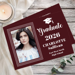 Anuncio Elegante retrato fotográfico de graduación de 2026