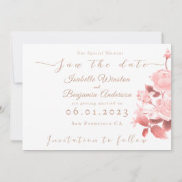 Anuncio Elegante Rosa de Moda Boda