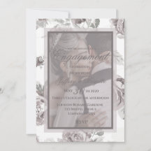 Elegante rosa floral moderno polvoriento compromis