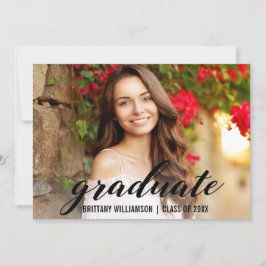 Anuncio Elegante Script College Graduation Photo