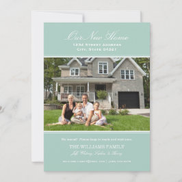 Anuncio Elegante Seafoam Nuestra nueva foto en casa mudánd