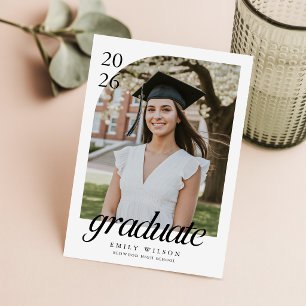 Anuncio Elegante Sencillo Graduado Dos Arcos Foto Graduaci