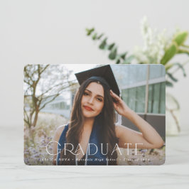 Anuncio Elegante superposición tipográfica Dos Graduación 