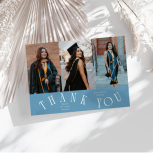 Anuncio Elegante tipografía de agradecimiento Graduado Fot