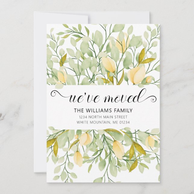 Anuncio Elegante vegetación Crema Acuarela Floral Movimien (Anverso)