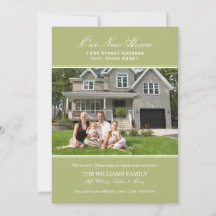 Elegante Verde Olivo Nuestra Nueva Casa Foto
