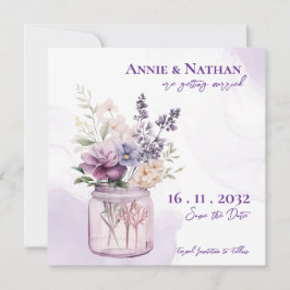 Anuncio Elegantes Flores Púrpura En El Boda Floral Mason J