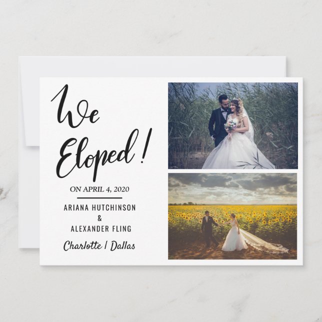 Anuncio Elegimos la foto manuscrita de dos Bodas (Anverso)