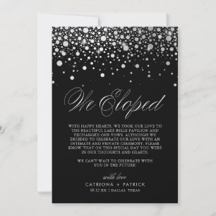 Anuncio Eligimos a Boda negro de Relieve metalizado platea