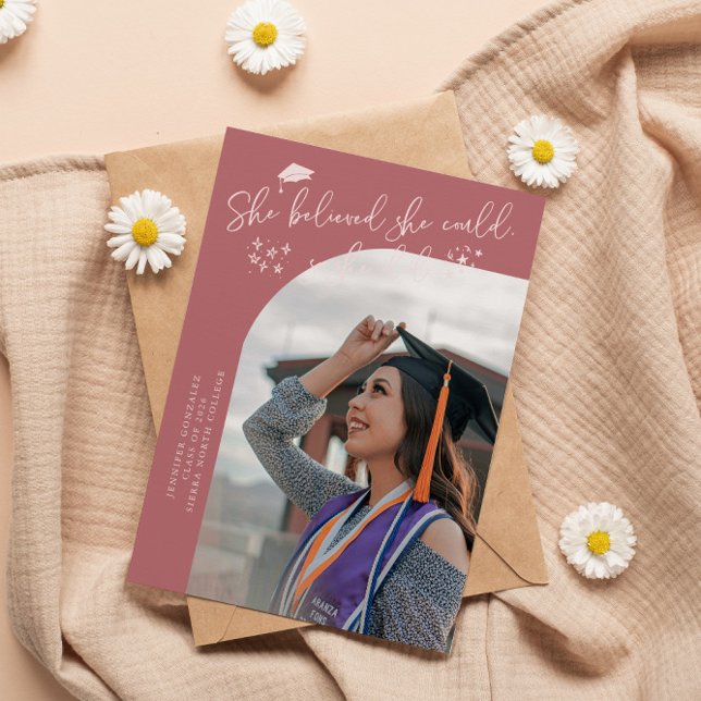 Anuncio Ella Creyó en Rosa Graduada Curva Foto (Subido por el creador)