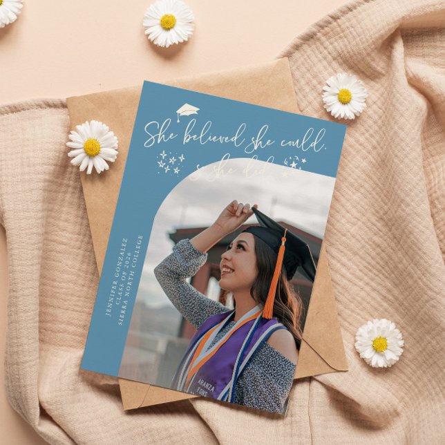 Anuncio Ella Creyó Licenciada Azul Denim Foto Curva (Subido por el creador)