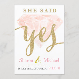 Anuncio Ella dijo Sí Diamante Rosa