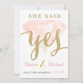 Anuncio Ella dijo Sí Diamante Rosa