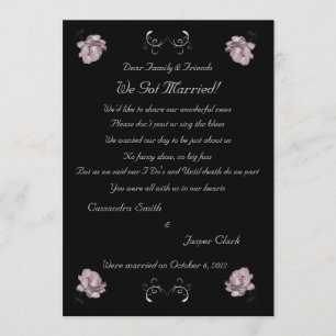 Anuncio Elopement 2 Rosas de color rosa