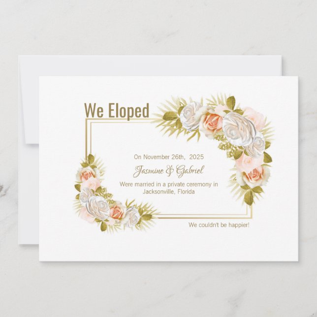 Anuncio Elopement floral Rosa (Anverso)