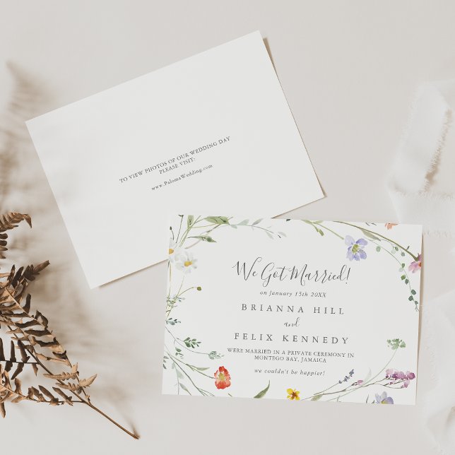 Anuncio Elopement floral silvestre multicolor (Subido por el creador)