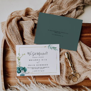 Anuncio Elopement Gold Floral Tropical Greeneration