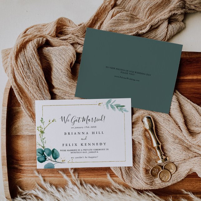 Anuncio Elopement Gold Floral Tropical Greeneration (Subido por el creador)