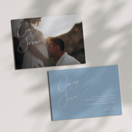 Anuncio Embarazo azul agitado y caprichoso