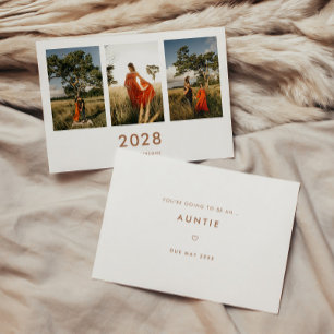 Anuncio Embarazo de nueva tía minimalista de 3 fotos