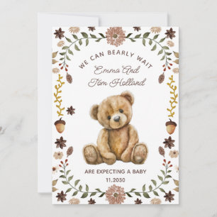 Anuncio Embarazo de Oso de Teddy Género Neutral