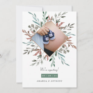 Anuncio Embarazo en la foto de la vegetación rusa del invi