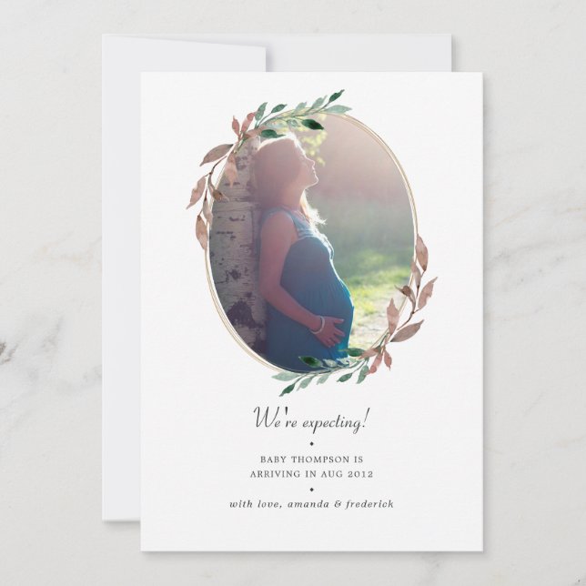 Anuncio Embarazo en la foto de la vegetación rusa del invi (Anverso)