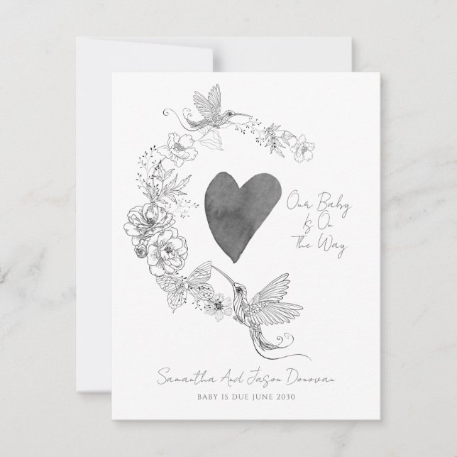 Anuncio Embarazo ilustrado de la corteza floral (Anverso)