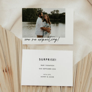 Anuncio Embarazo minimalista con guión elegante