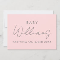 Embarazo Minimalista rosa Pastel moderno