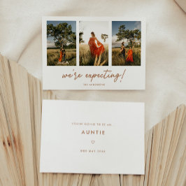 Anuncio Embarazo moderno de 3 fotos de nuevas tías/abuelos