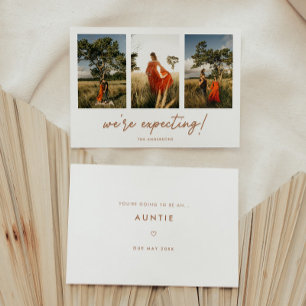 Anuncio Embarazo moderno de 3 fotos de nuevas tías/abuelos